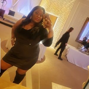 Sexy 1shoulder velvet dress